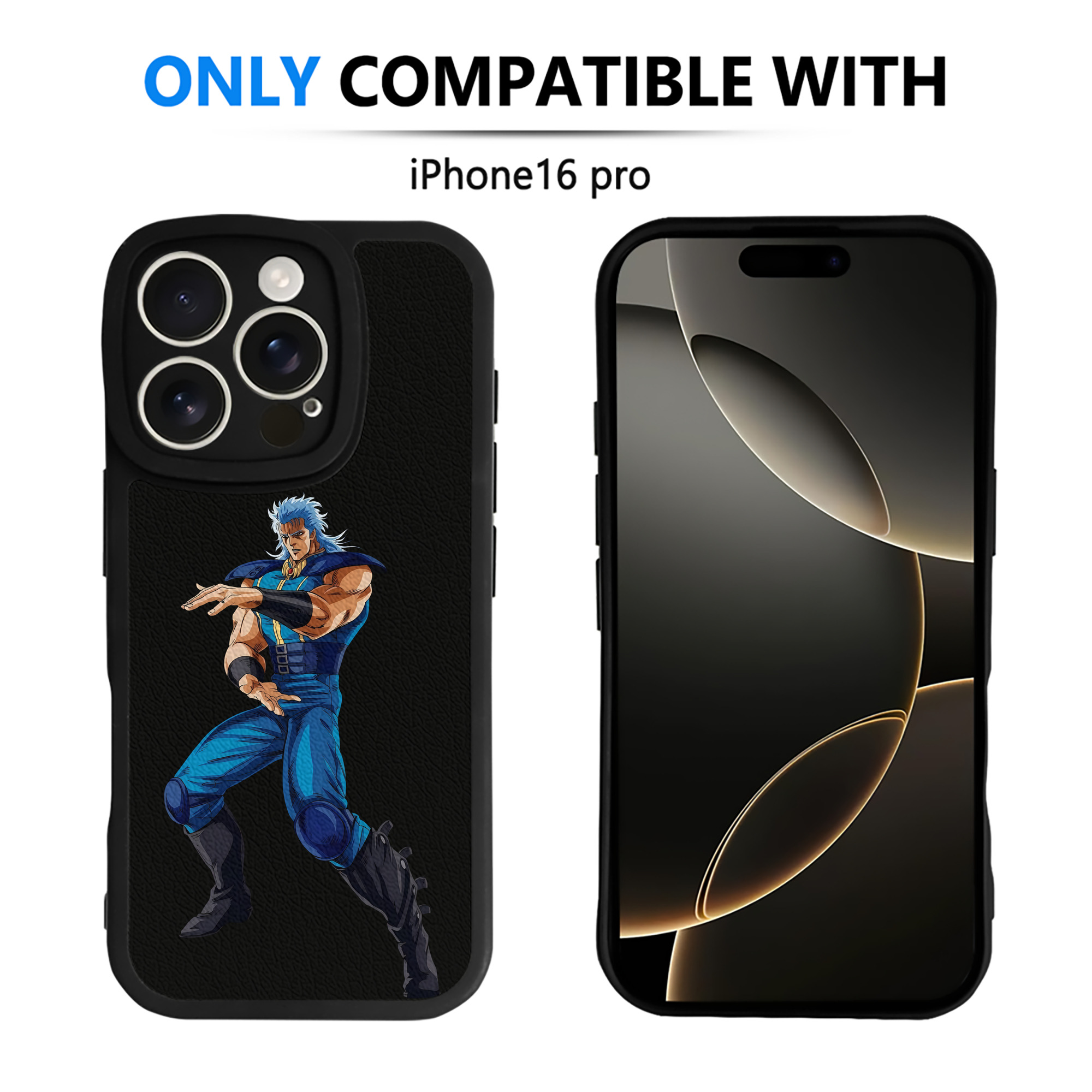 （画像用） 北斗の拳 Fist of the North Star 【iPhone 16シリーズ対応】シリコンスマホケース（レザー調） 材質：シリコン